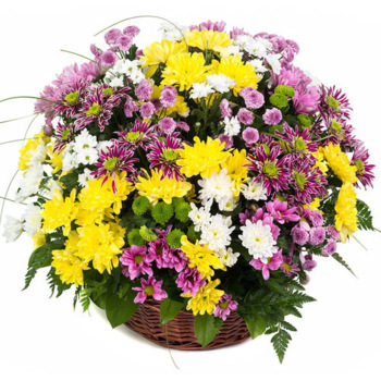 Фотография Корзина с хризантемами "Вечность" 