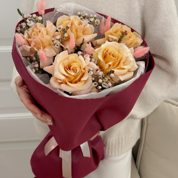 Фотография Букет "Кремовый поцелуй" 