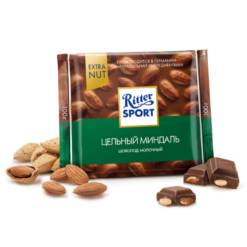 Фотография Шоколад Ritter Sport цельным миндалем 
