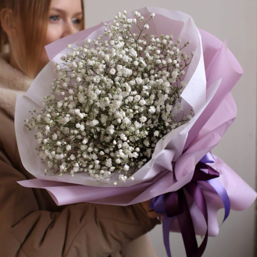 Букет из 5 белых гипсофил