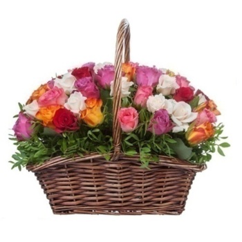 Фотография Корзина цветов "Изабель" - 51 роза