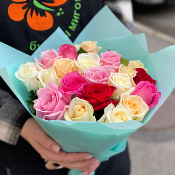 Фотография Букет из 21 розы Микс 