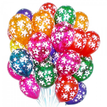 Фотография Воздушные шары с рисунком звезды 1103-0694 - 5 шаров