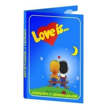 Фотография Открытка с шоколадками Love is 