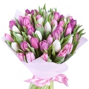 Фотография Букет тюльпанов микс "№1" - 19 цветков