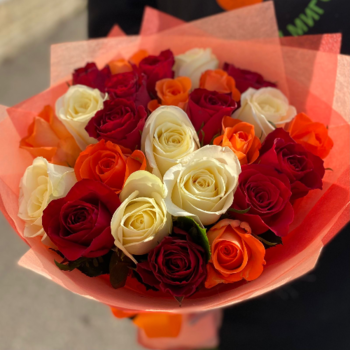 Фотография Букет из 25 роз "Самба" 