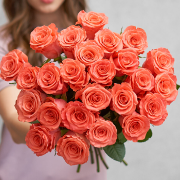 Фотография Букет из роз "Амстердам" - 25 цветков