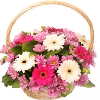 Фотография Корзина с цветами "Твоя улыбка" 