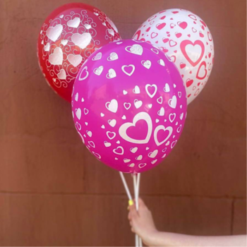 Фотография Воздушный шар с рисунком сердца 1103-0836 - 1 шар