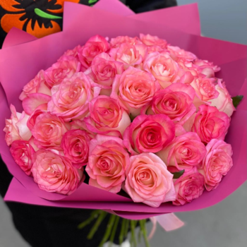 Фотография Букет из роз "Джумилия" - 15 цветков
