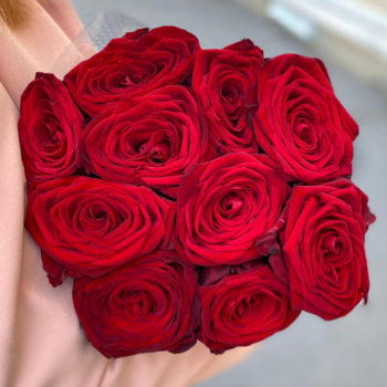 Фотография Красные розы "Ред Наоми" 60 см (10 шт) 