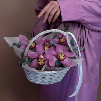 Фотография Корзина с орхидеями "Розовая мечта" 