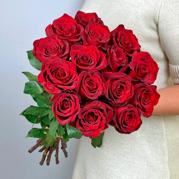 Фотография Букет 15 красных роз Premium Freedom 