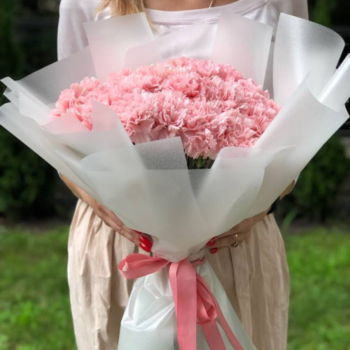 Фотография Букет из 35 розовых диантусов 