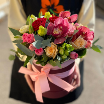 Фотография Шляпная коробка "Бордо" 