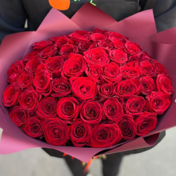 Фотография Букет из 51 розы "Красная мечта" 