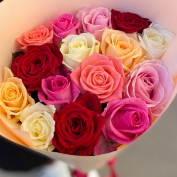 Фотография Букет из 15 роз микс 