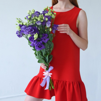 Фотография Букет из 3 фиолетовых эустом 