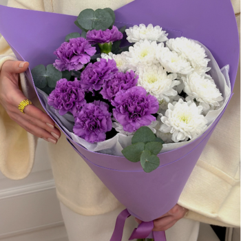 Фотография Букет в сиреневых тонах "Без повода" 