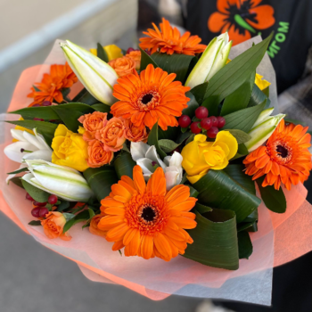 Фотография Букет "Оранжевые герберы" 