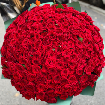 Фотография Букет 201 красная роза 