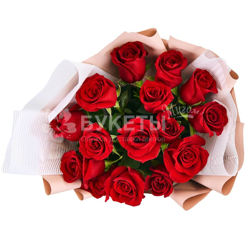 Букет из 15 красных роз "Експлорер"