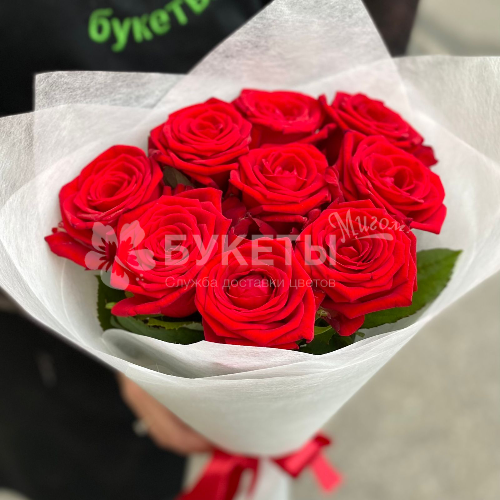 Букет 9 красных роз