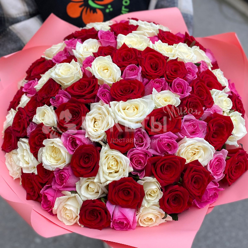 Букет 101 роза "Радость"