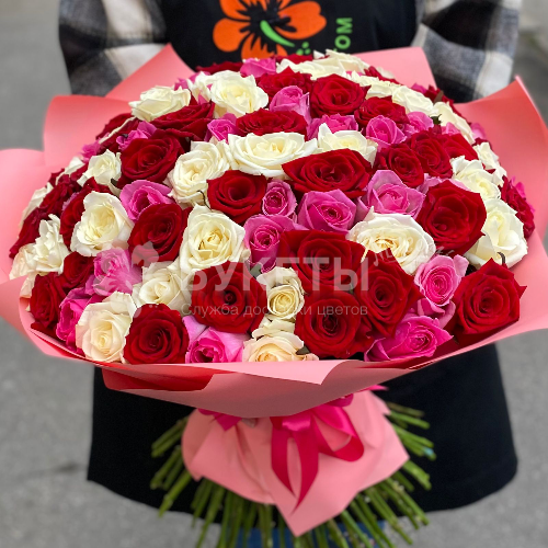 Букет 101 роза "Радость"