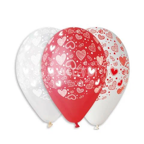 Воздушный шар с рисунком сердца 1103-0836