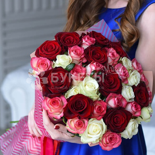 Букет из 35 роз Конфетти | от 4390.00 рублей