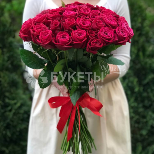 Букет из 51 розы "Малинка"