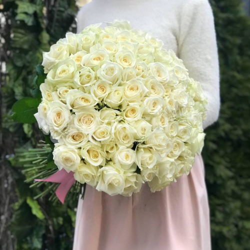 Букет из 101 белой розы "Валентина"