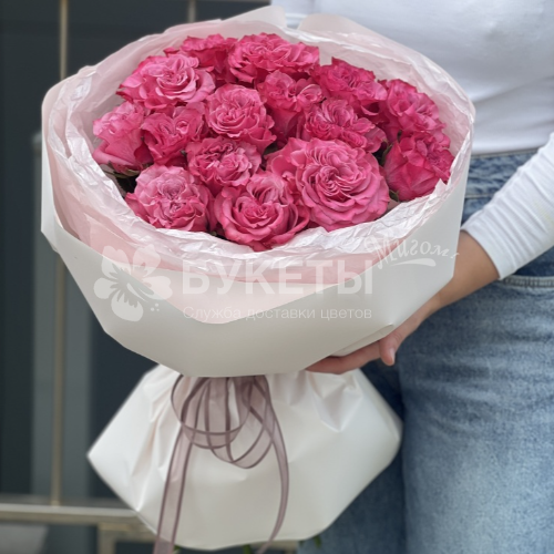 Букет из 15 эксклюзивных роз "Кантри Блюз"