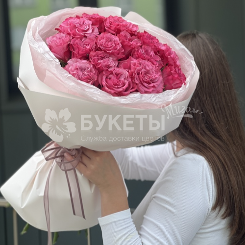 Букет из 15 эксклюзивных роз "Кантри Блюз"