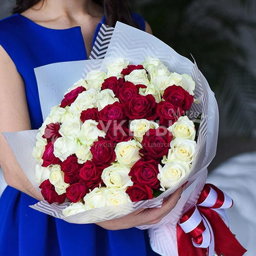 Букет из 51 розы "Любимая"