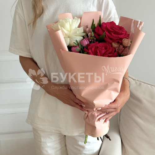 Букет с французской розой "Элеганс"