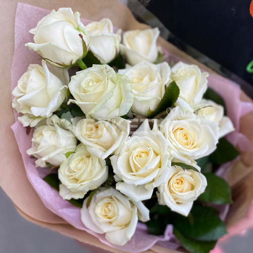 Букет из 15 белых роз