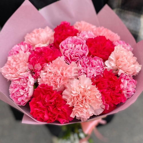 Букет из 19 гвоздик микс