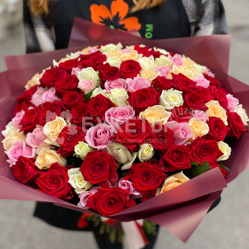 Букет из 101 розы Микс