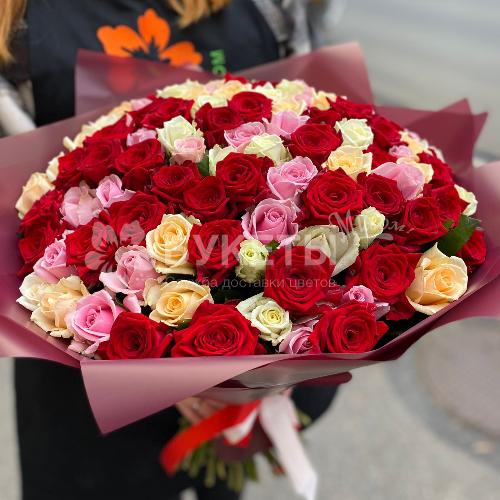 Букет из 101 розы Микс