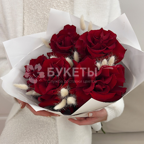 Букет из красных французских роз "Верона"