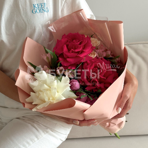 Букет с французской розой "Элеганс"