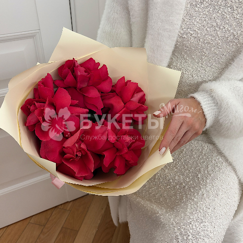 Монобукет Букеты Мигом "Розовые Розы Премиум"