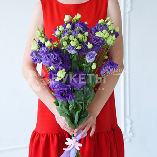 Букет из 3 фиолетовых эустом