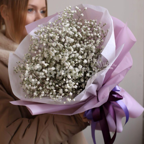 Букет из 5 белых гипсофил