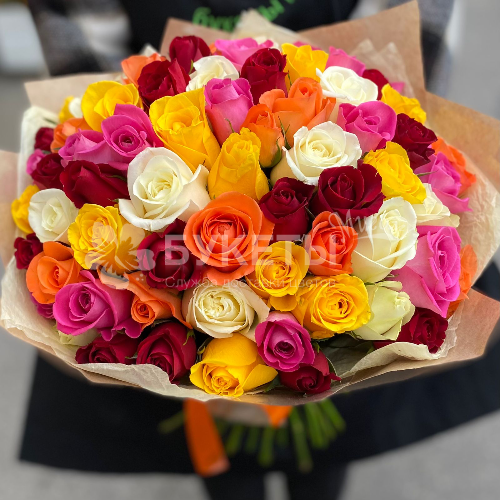 Букет из 75 кенийских роз "Сафи"