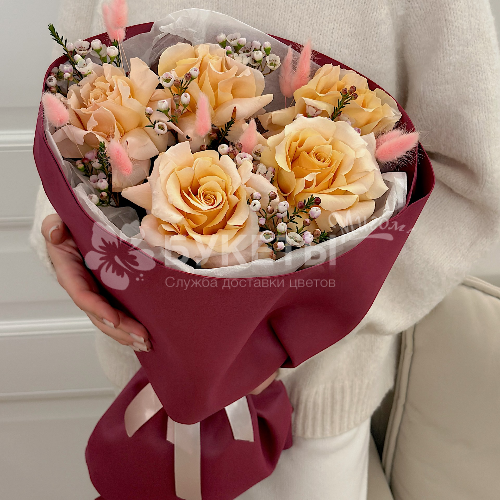 Букет "Кремовый поцелуй"