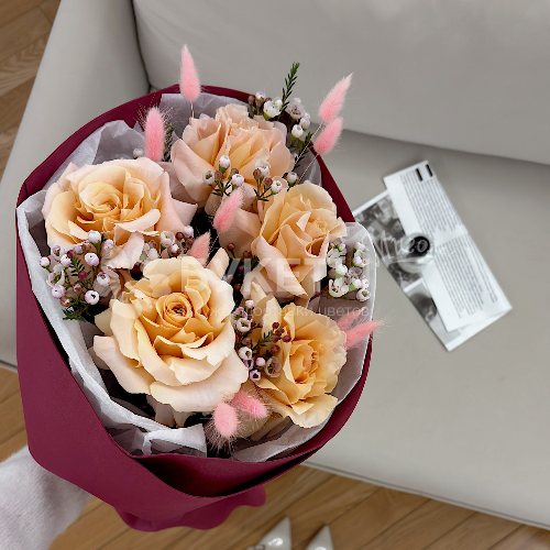 Букет "Кремовый поцелуй"