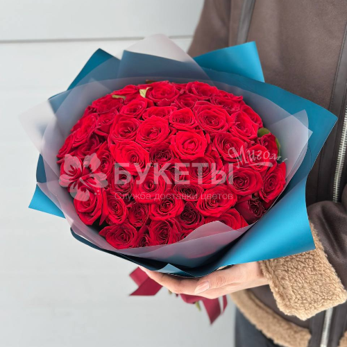Букет из 51 ароматной красной розы "Ред"